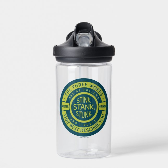 Mister Grinch | Stink Stank Stunk Quote Water Bottle (Front)