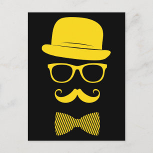 Mister hipster postcard