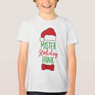 Mister Holiday Hunk Modern Christmas Holidays Tri-Blend Shirt