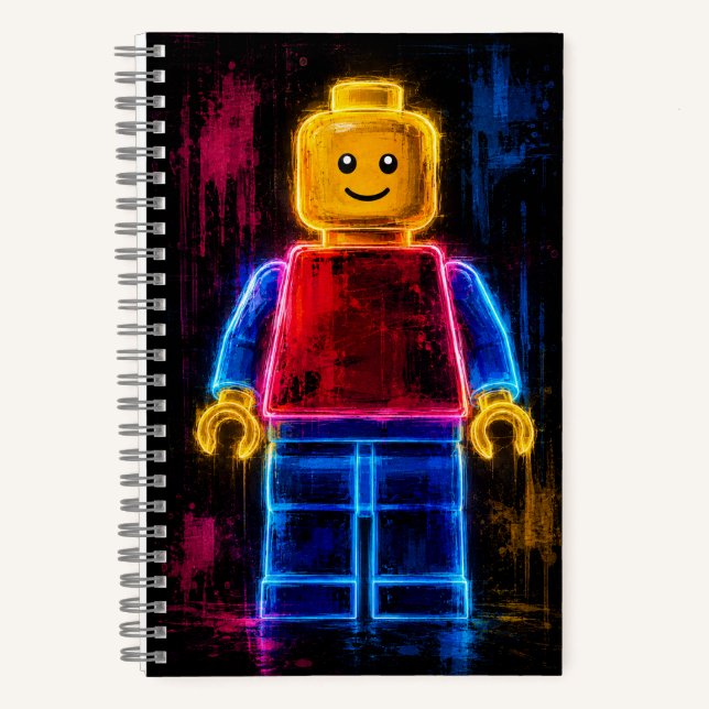 Mister Lego Man Spiral Notebook (Front)