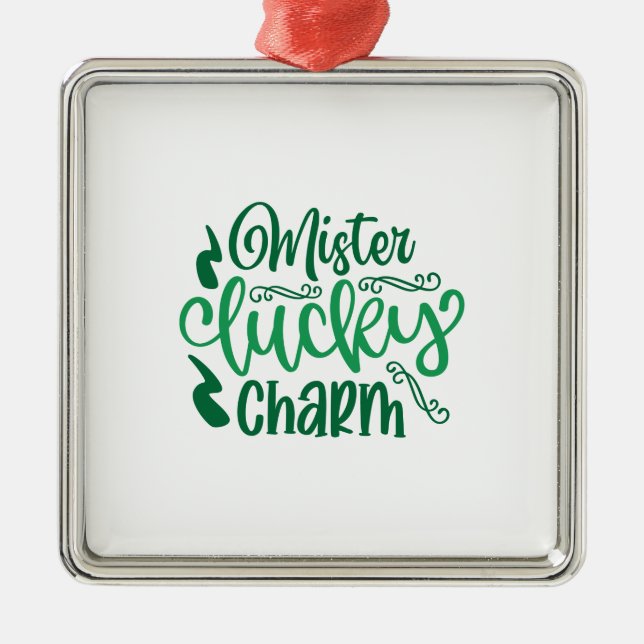 Mister Lucky Charm Metal Tree Decoration (Front)