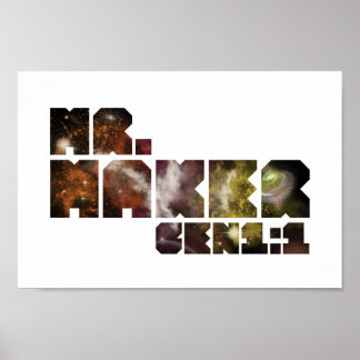 Mister Maker Art Print Christian Bible Scripture