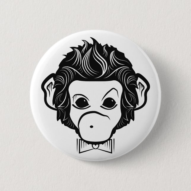 mister monkey 6 cm round badge (Front)