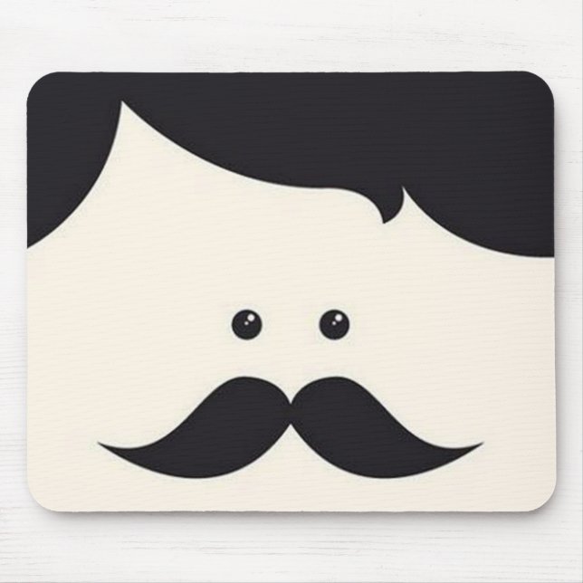 Mister Moustache! Mouse Mat (Front)