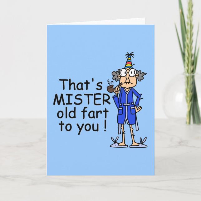 Mister Old Fart Birthday Humour Card (Front)