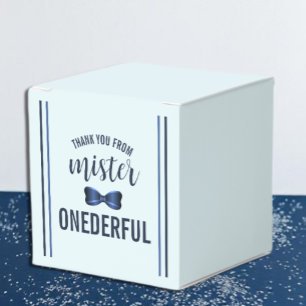 Mister Onederful Bow Tie 1st Birthday Favour Box