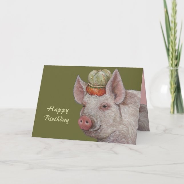 Mister Smythe the pig birthday card (Front)