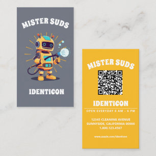 MISTER SUDS WASH with QR code Business Card