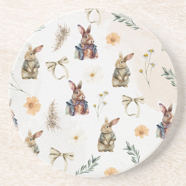Mister Whimsy Spring Bunny Coaster (Front)