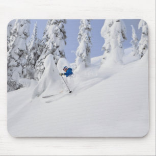 Mistie Fortin skis powder Mouse Mat