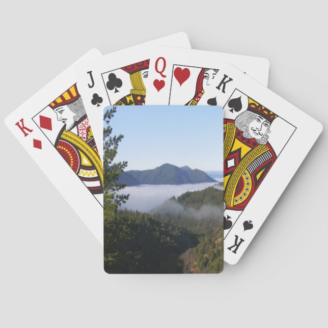 Misting fog in the mountains.. playing cards (Back)