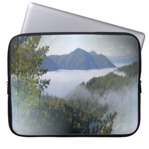 Misting fog over the mountains... laptop sleeve