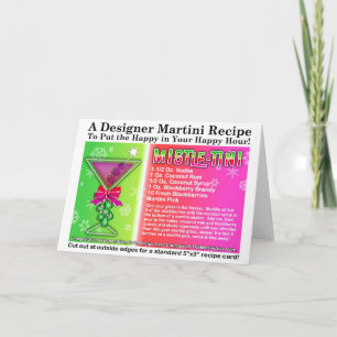 MISTLE-TINI CHRISTMAS COCKTAIL RECIPE CARD