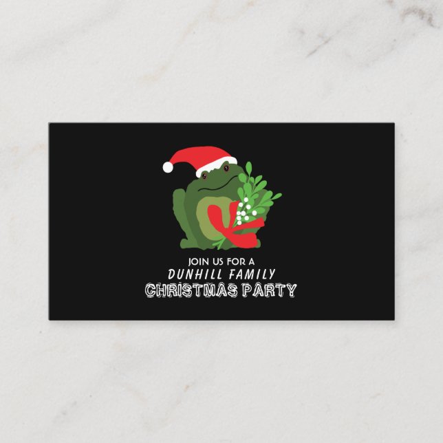 Mistle'toad, Christmas Party Ticket Invitation (Front)