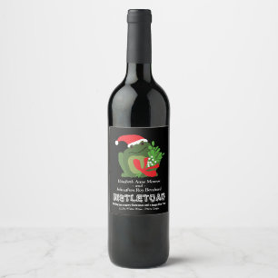 Mistle'toad Christmas Wine Label