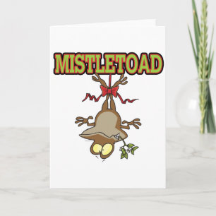 Mistletoad Mistletoe Toad Cartoon Holiday Card