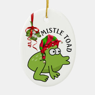 MistleTOAD - See My Other Also -  Ceramic Tree Decoration