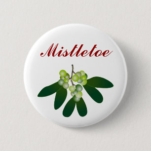 Mistletoe 6 Cm Round Badge