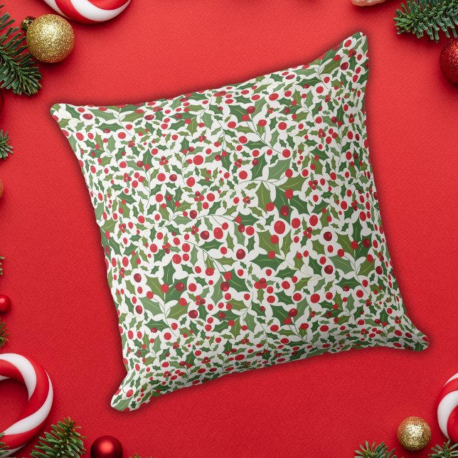 Mistletoe and Berries Christmas Cushion (Creator Uploaded)
