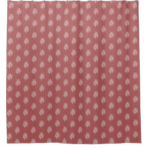 Mistletoe and Bow Illustration Christmas  Shower Curtain