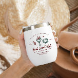 Mistletoe and Margaritas | Christmas Bachelorette<br><div class="desc">Celebrate the season and the bride-to-be with this festive Mistletoe and Margaritas thermal wine tumbler, perfect for Christmas-themed bachelorette parties. Featuring a fun, holiday-inspired design with mistletoe, margaritas, candy canes, and a chic wreath, this tumbler adds a cheerful and personal touch to any celebration. Key Features: Double-wall insulated to keep...</div>