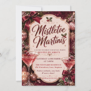 Mistletoe and Martinis Christmas Party Invitation