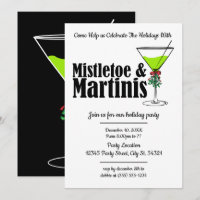 Mistletoe and Martinis Party Invitations