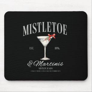 Mistletoe And Martinis Tail Christmas Espresso Mar Mouse Mat