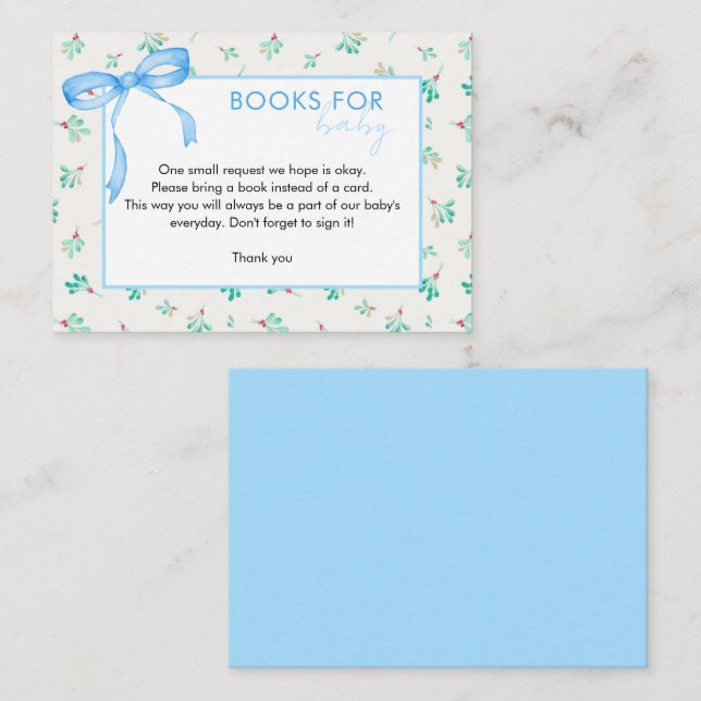 Mistletoe Books for Baby Insert Card (Front/Back)
