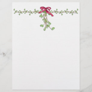 Mistletoe Border Letterhead