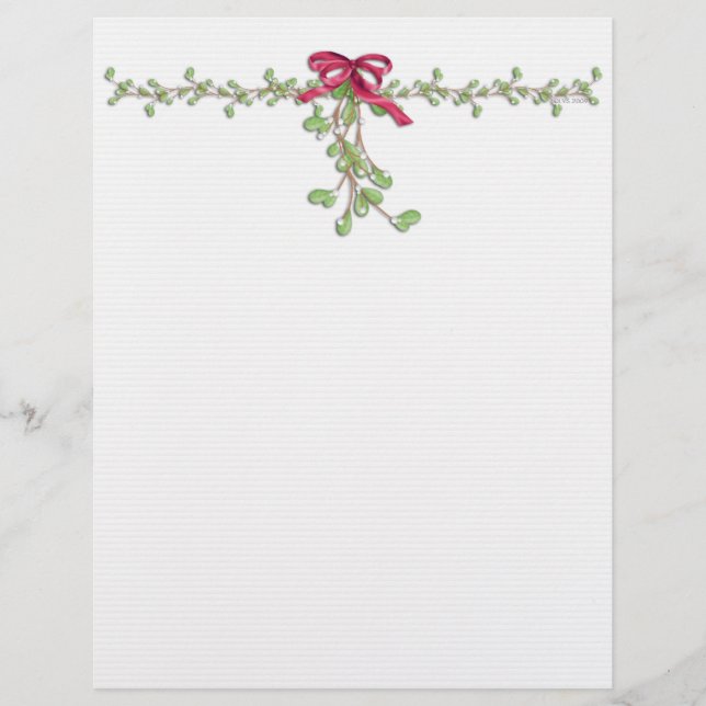 Mistletoe Border Letterhead (Front)