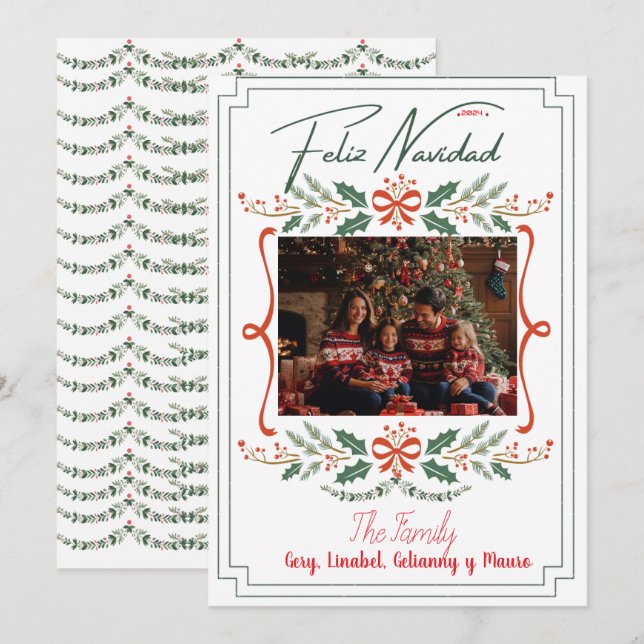 Mistletoe Botanical Christmas Card (Front/Back)