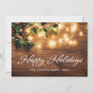 Mistletoe Branch Christmas Holidays Greeting Holiday Card