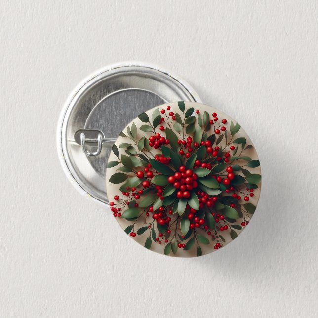 Mistletoe Button (Front & Back)