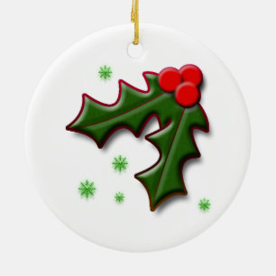 Mistletoe Ceramic Tree Decoration