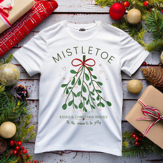 Mistletoe Christmas Kids T-Shirt, Cute Holiday T-Shirt