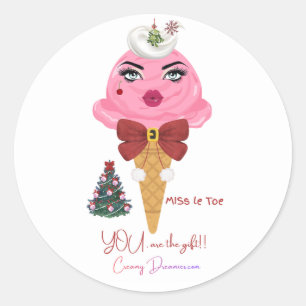 Mistletoe Christmas kissing sticker