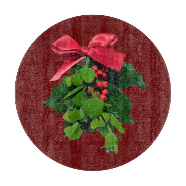 Mistletoe Cutting Board (Front)