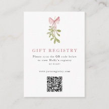 Mistletoe Dusty Rose Bow QR Code