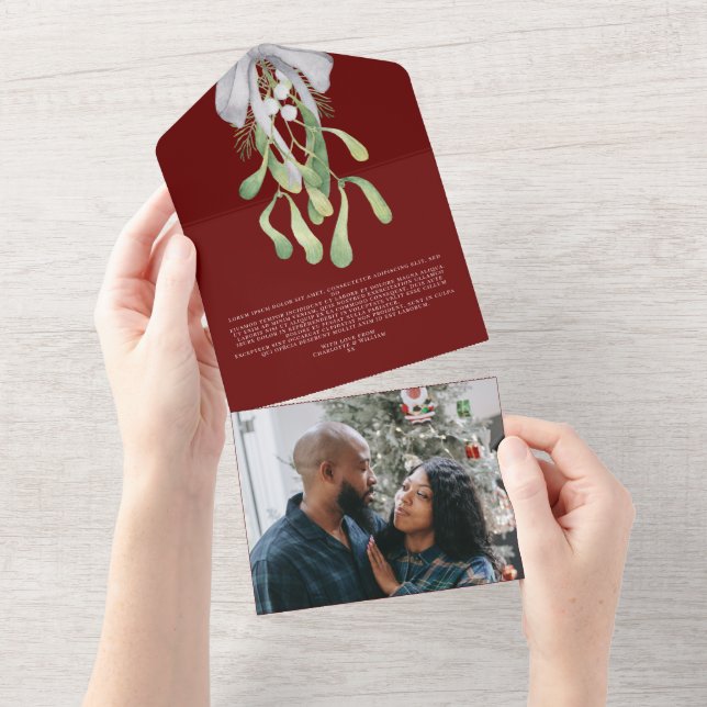 Mistletoe Elegant Christmas Card (Tearaway)