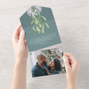 Mistletoe Elegant Christmas Card