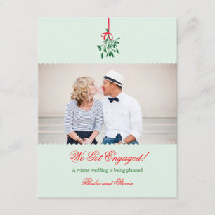Mistletoe Engagement Photo Announcement