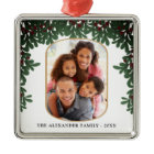 Mistletoe Foliage Rounded Frame 2 Photos Christmas