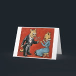 Mistletoe for You Cat Christmas Card by Louis Wain<br><div class="desc">This beautiful Christmas card for admirers of famous English cat artist Louis Wain(1860 - 1939) is perfect for cat owners and cat lovers. The illustration shows a touching romantic scene between a cat couple at Christmas. Both cats are in their Sunday best clothes - she's in a long blue dress...</div>