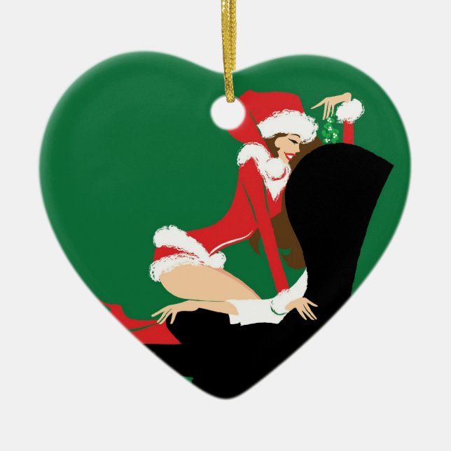 Mistletoe Heart Ornament (Front)