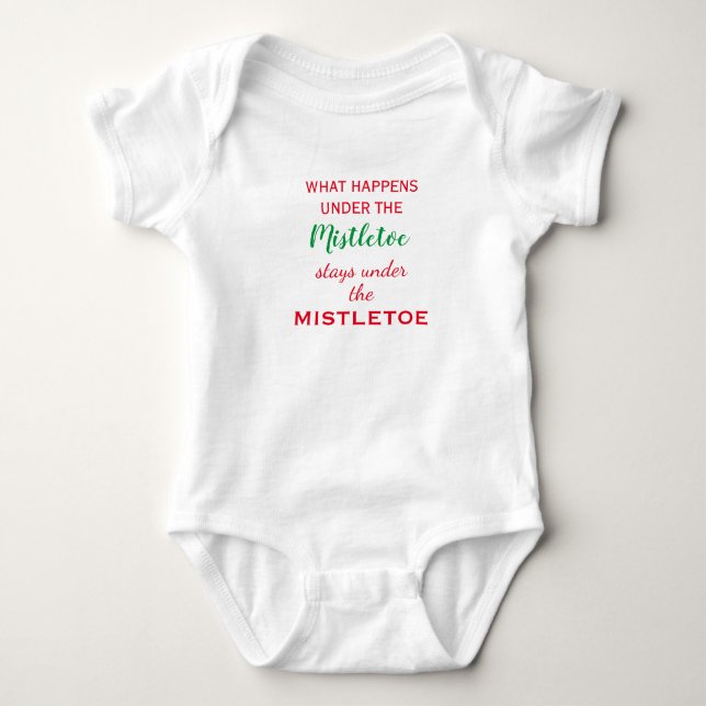 Mistletoe Holiday Baby Bodysuit (Front)
