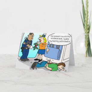 Mistletoe Holiday Card