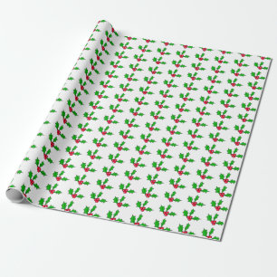 Mistletoe Holiday Festive Christmas Wrapping Paper