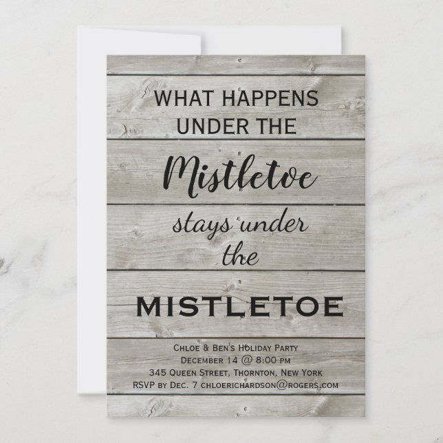 Mistletoe Holiday Party Invitation (Front)