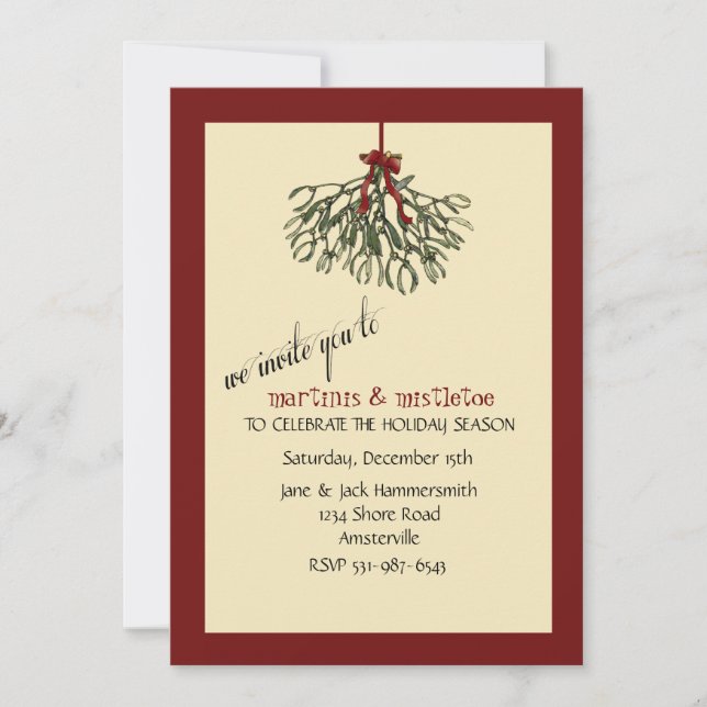 Mistletoe - Holiday Party Invitation (Front)